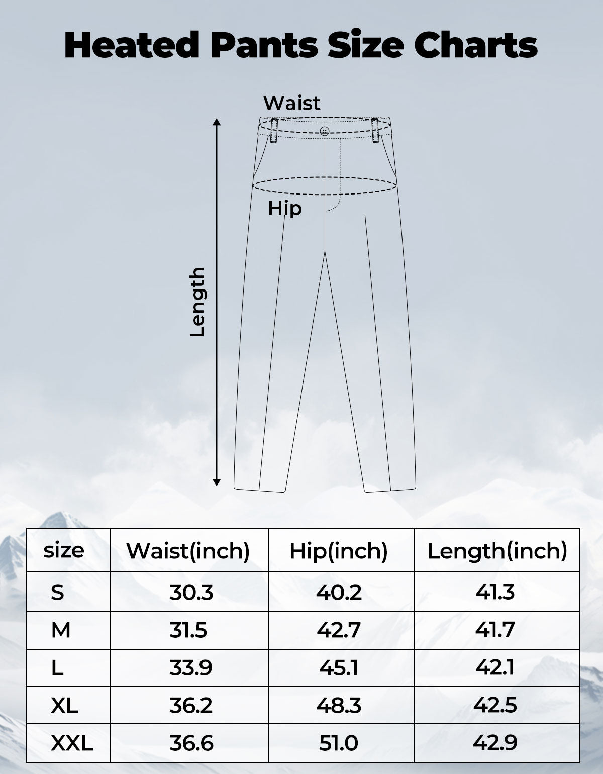 Heated Pants Padded Knees Design for Hunting Hiking Camping
