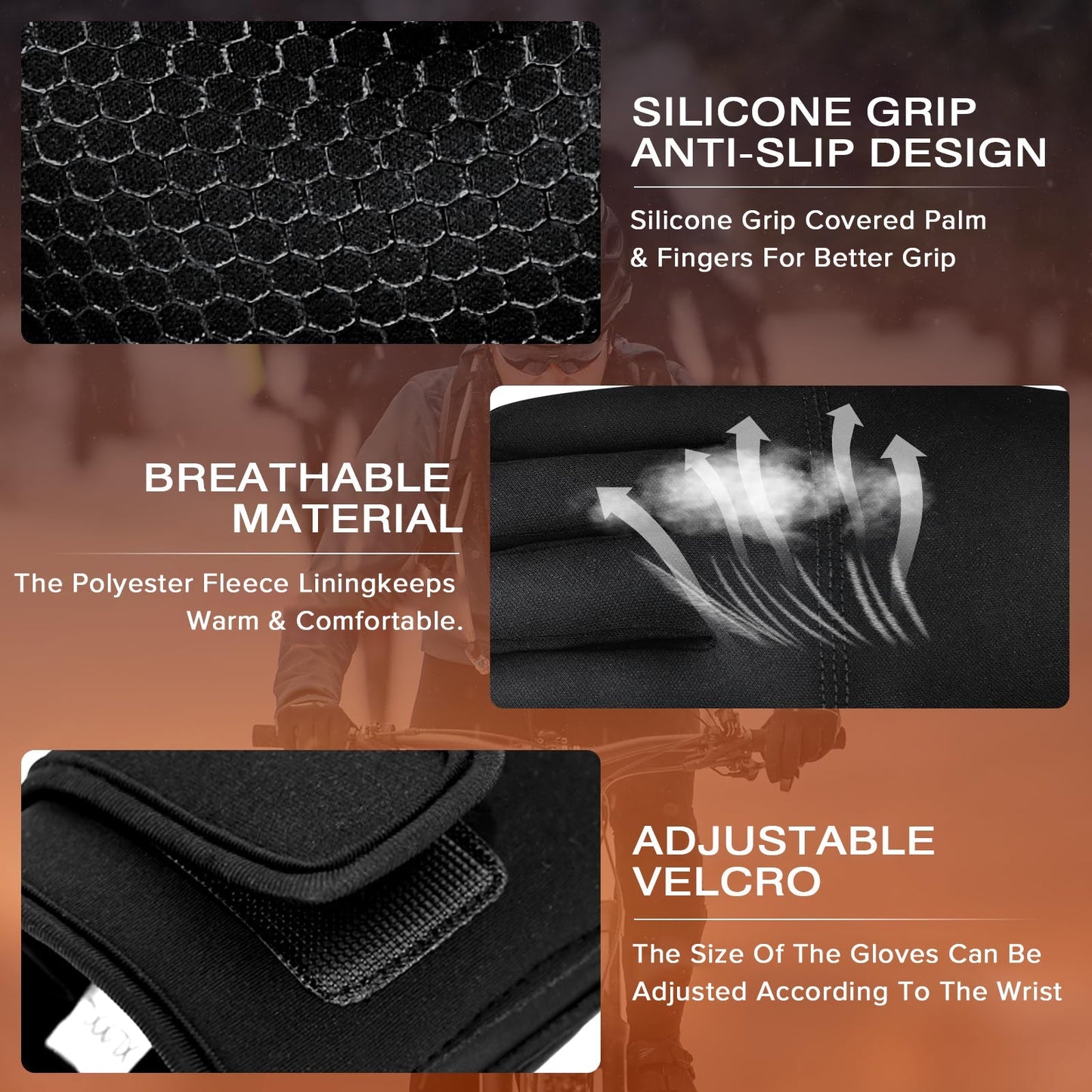 Rechargeable Heated Gloves for Winter Sports & Outdoor Activities