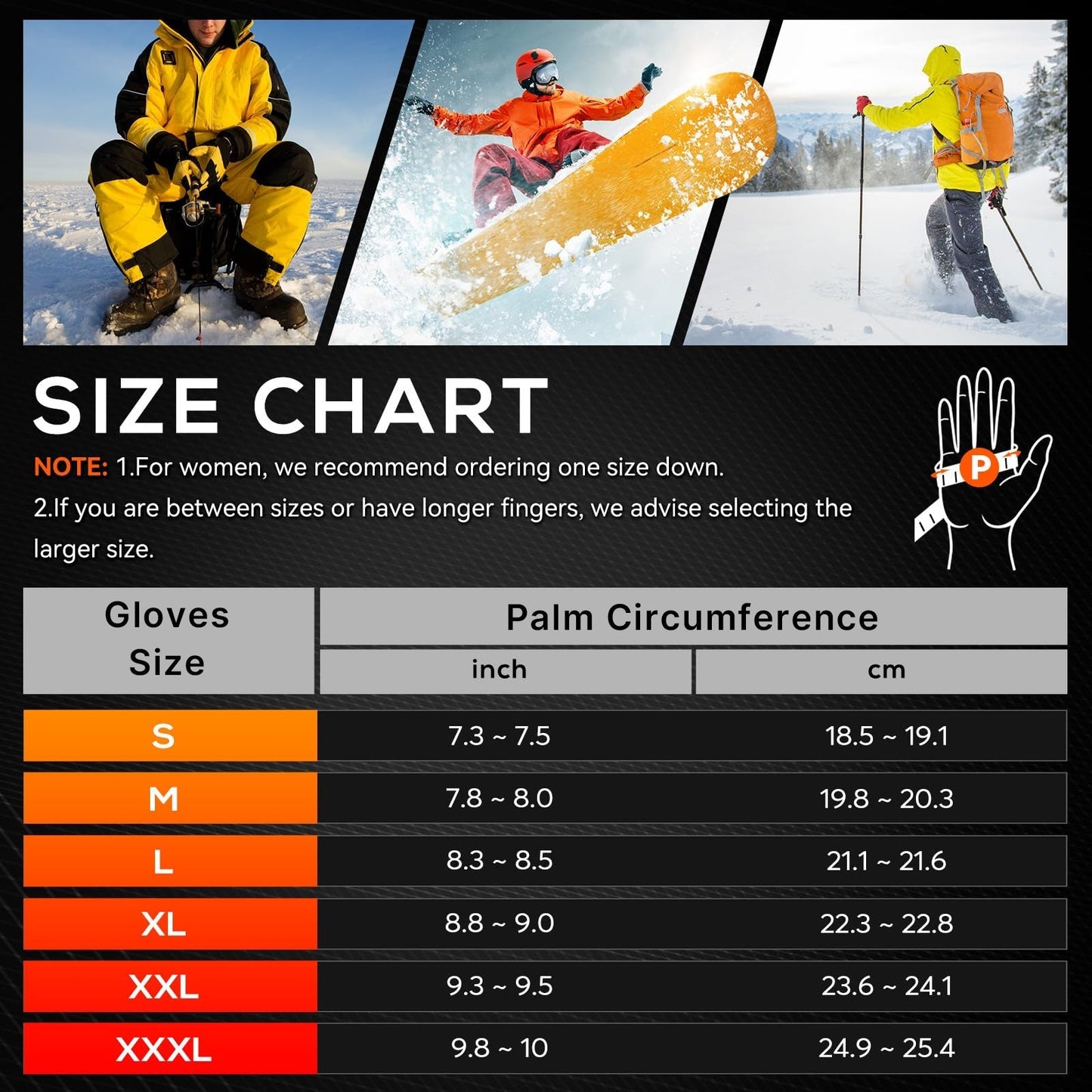 Rechargeable Touchscreen Heated Gloves - Waterproof Winter Warmers