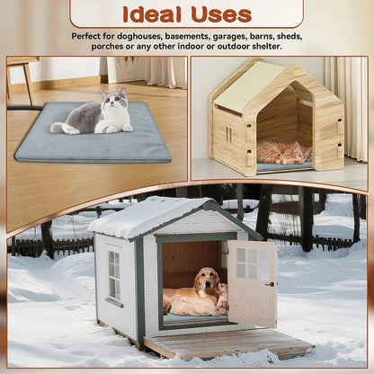 Waterproof Heated Pet Pad for Dogs & Cats - Outdoor Heating Mat