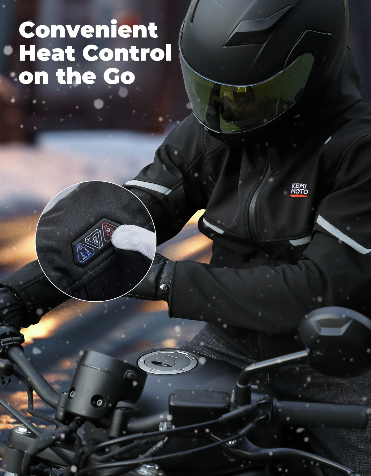 Heated Jacket with 20000 mAh Battery for Motorcycle Outdoor Hiking