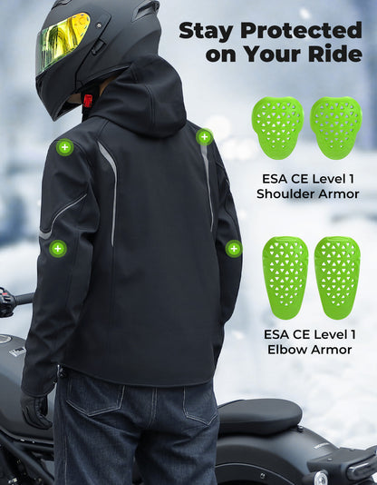 Heated Jacket with 20000 mAh Battery for Motorcycle Outdoor Hiking