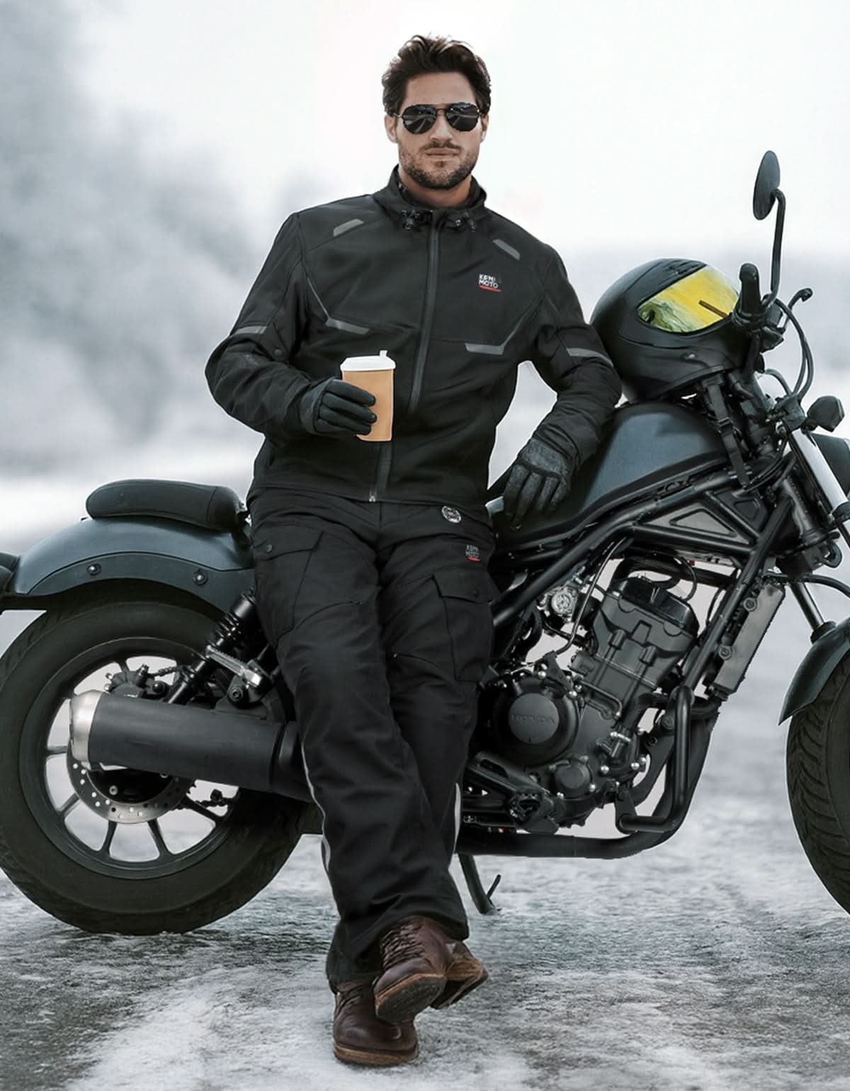 Men’s Heated Motorcycle Pants with 10000mAh Battery and Armor