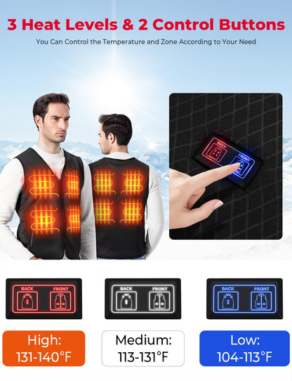 Electric Heated Vest for Men Winter Hunting (No Battery)