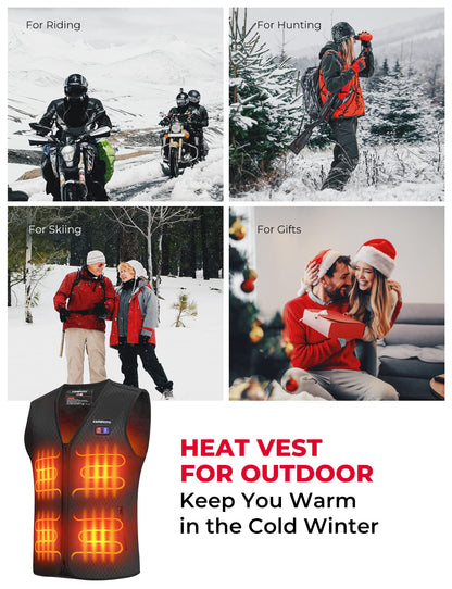 Electric Heated Vest for Men Winter Hunting (No Battery)