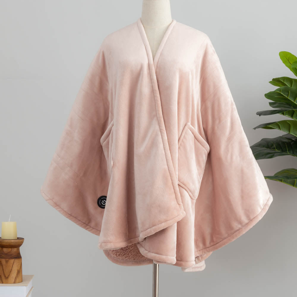 Heated Sherpa Wearable Throw