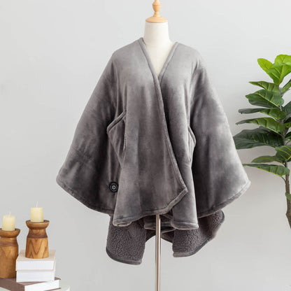 Heated Sherpa Wearable Throw