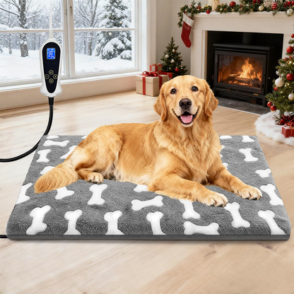 Extra Large Waterproof Heated Dog Bed Mat - Electric Pet Warmer