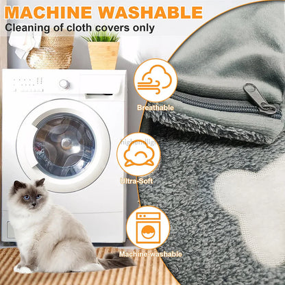 Extra Large Waterproof Heated Dog Bed Mat - Electric Pet Warmer