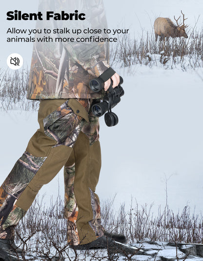 Heated Pants Padded Knees Design for Hunting Hiking Camping