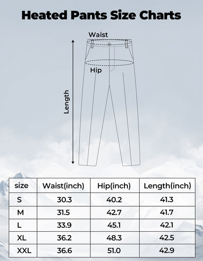 Heated Pants Padded Knees Design for Hunting Hiking Camping