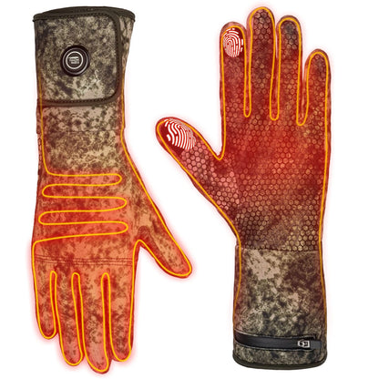 Camo Heated Hunting Gloves Men Women Touchscreen with 2 Batteries