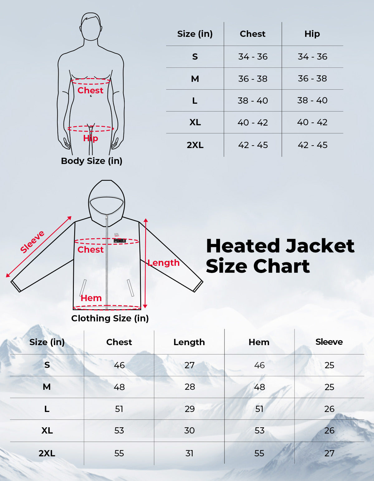 Heated Jacket with 12V 20000mAh Battery Pack