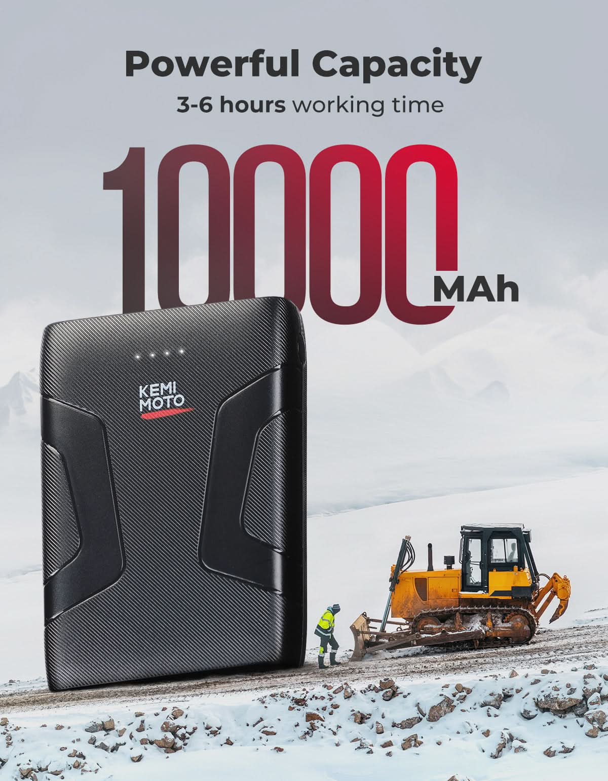 Men’s Heated Safety Jacket with Battery Waterproof Hi-Vis Winter Workwear