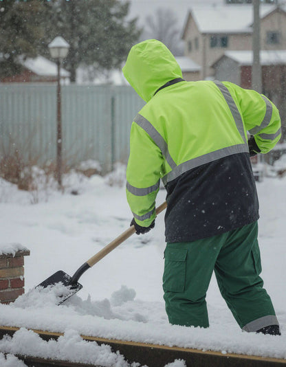 Men’s Heated Safety Jacket with Battery Waterproof Hi-Vis Winter Workwear