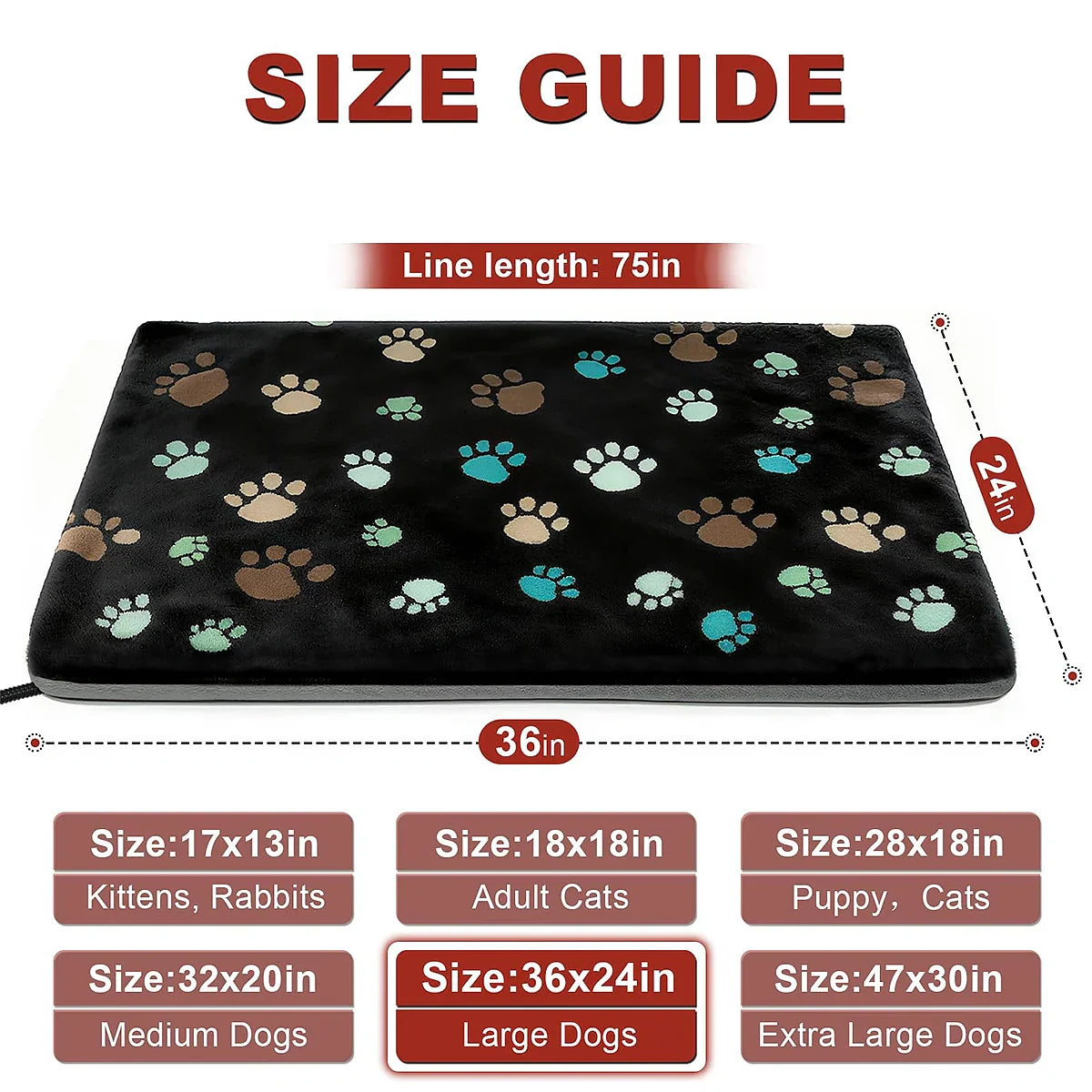 Adjustable Heated Dog Bed with Washable Cover for Warmth & Comfort