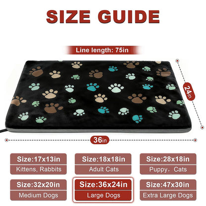 Adjustable Heated Dog Bed with Washable Cover for Warmth & Comfort