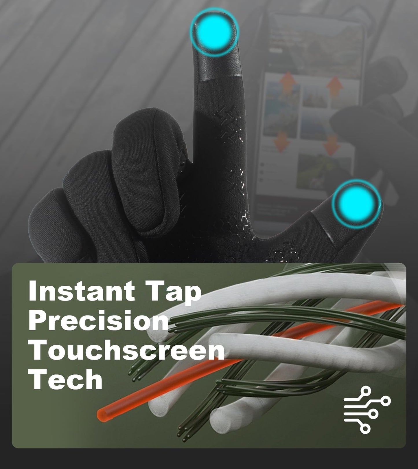 Rechargeable Heated Touch Screen Gloves for Winter Warmth