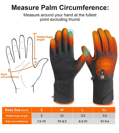Rechargeable Heated Touch Screen Gloves for Winter Warmth