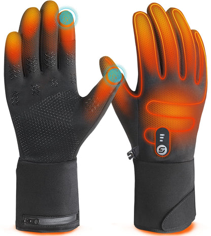 Rechargeable Heated Touch Screen Gloves for Winter Warmth