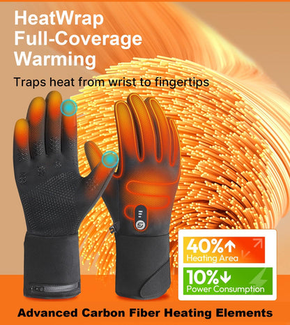 Rechargeable Heated Touch Screen Gloves for Winter Warmth