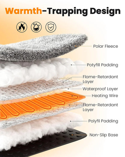 Electric Heated Pet Bed Mat for Dogs and Cats - Warm Indoor Comfort