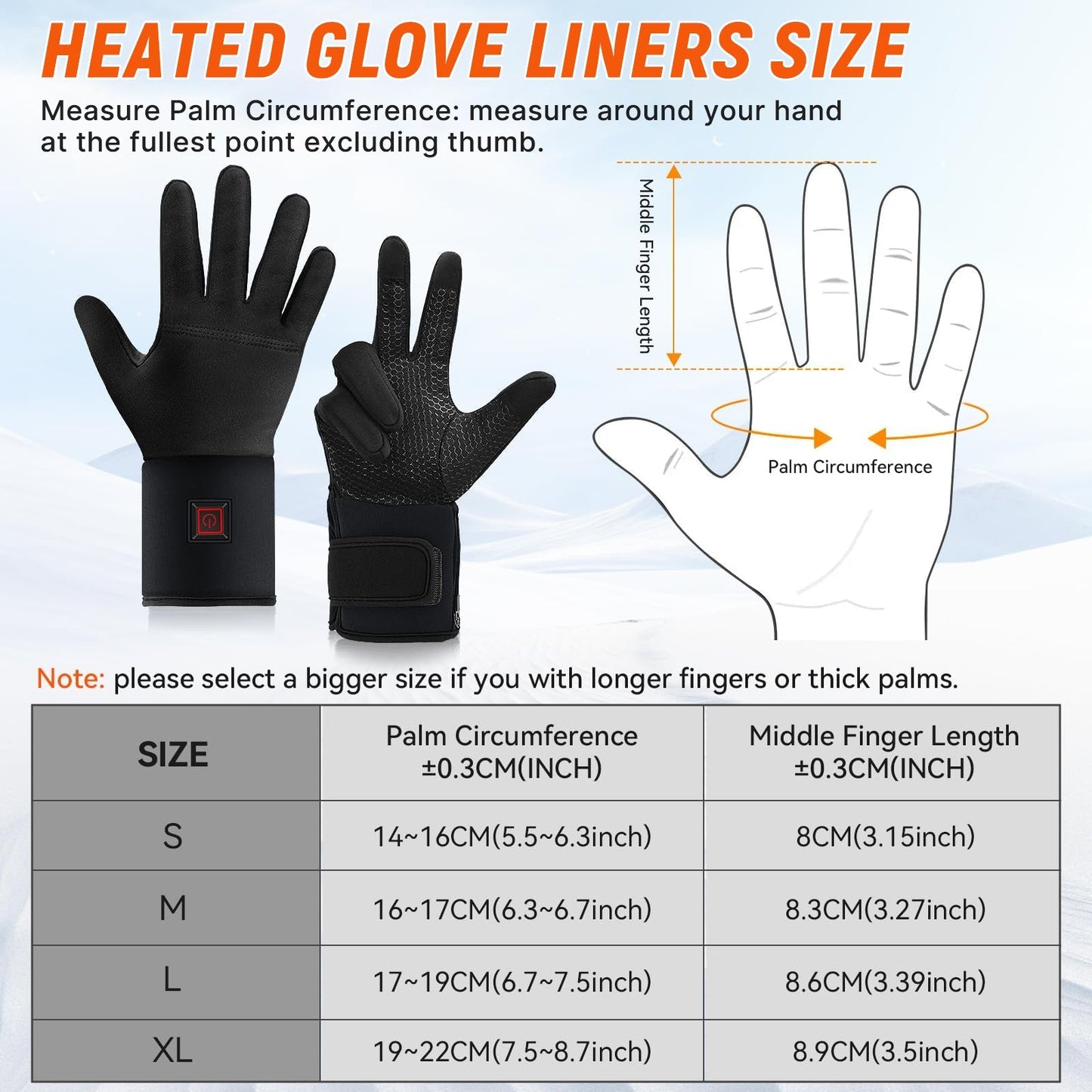 Rechargeable Heated Winter Gloves for Outdoor Sports & Activities