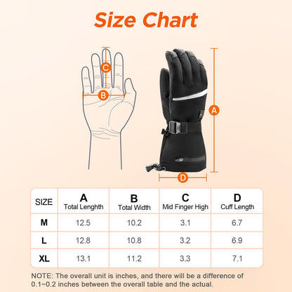 Rechargeable Touchscreen Heated Gloves for Winter Warmth