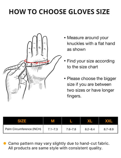 Rechargeable Waterproof Camo Heated Gloves for Winter Outdoor Activities